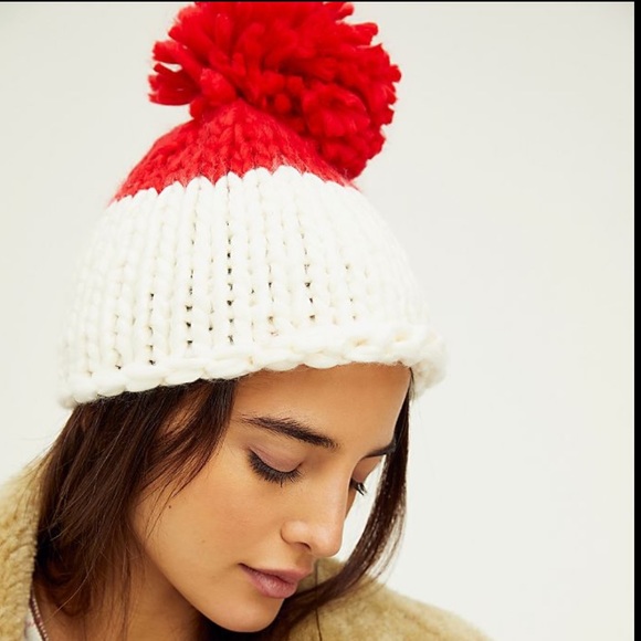 Free People Cozy Up Color Block Beanie Hat NWT